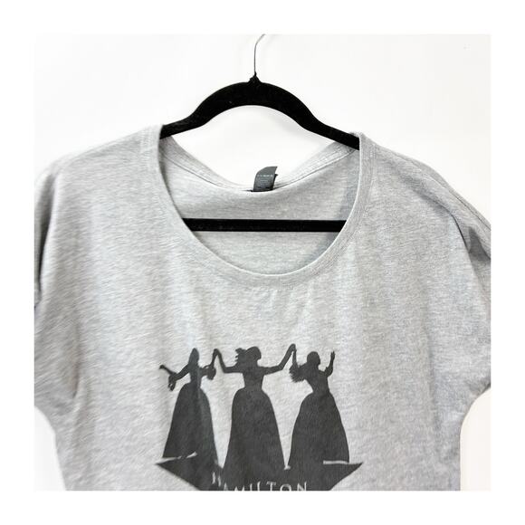 Creative Goods Hamilton Schuyler Sisters Star Tee Size M Women Grey Broadway - Picture 2 of 9